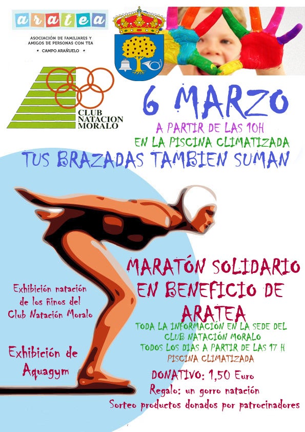 El Club Natación Moralo celebrará el domingo un maratón a beneficio de Aratea