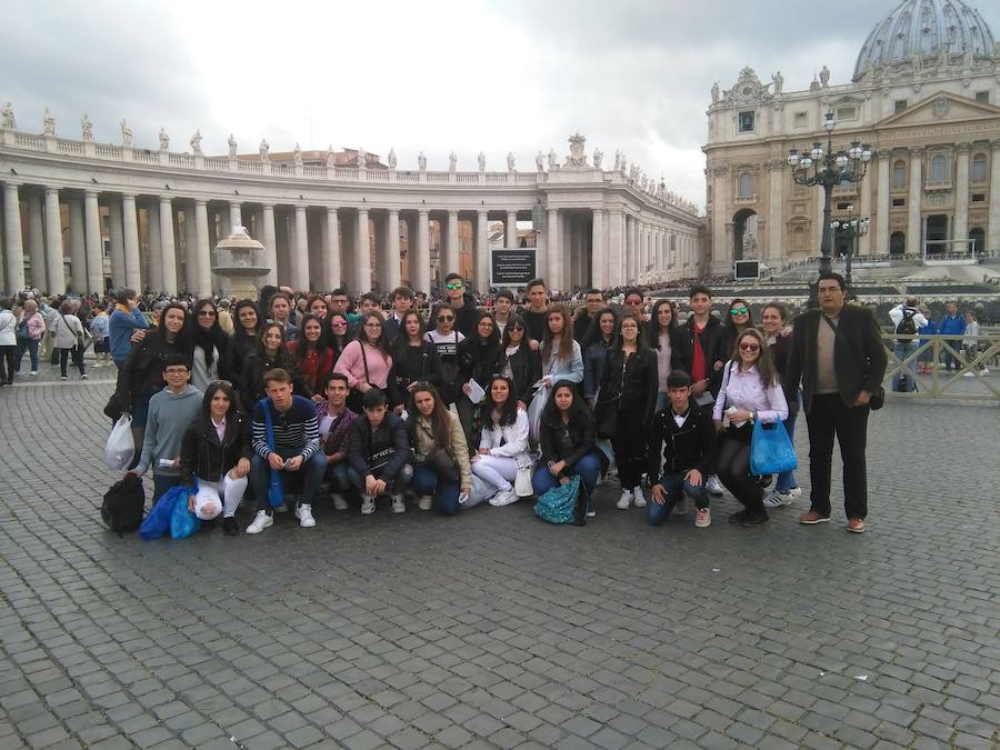 Estudiantes y profesores en Roma 