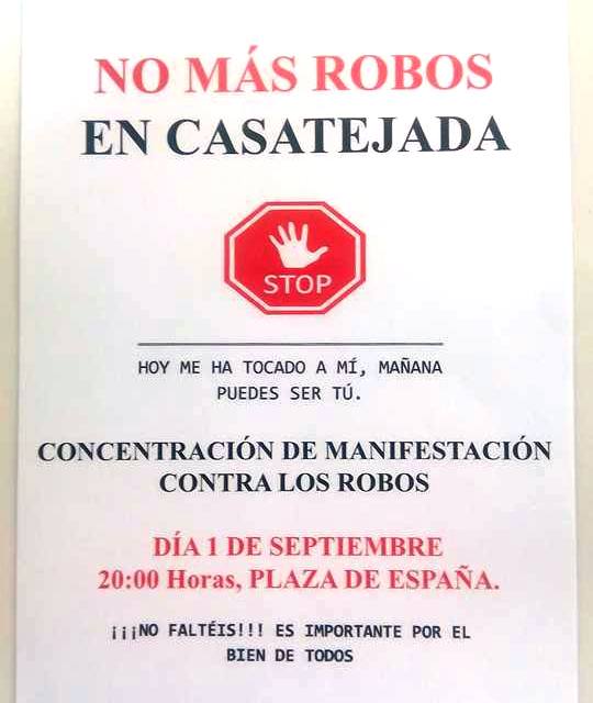 Los vecinos de Casatejada se concentrarán en la plaza para protestar por los robos