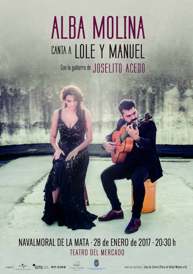 Alba Molina cantará a Lole y Manuel en el Teatro del Mercado