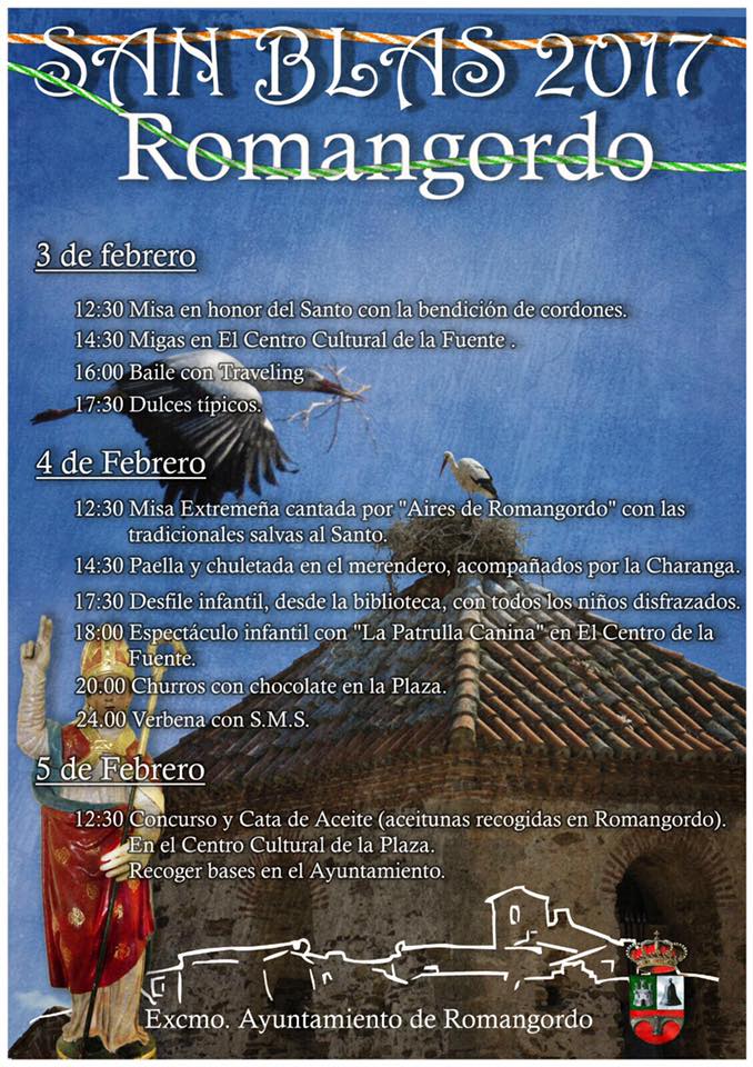 Romangordo festeja hasta el domingo a su patrón, San Blas