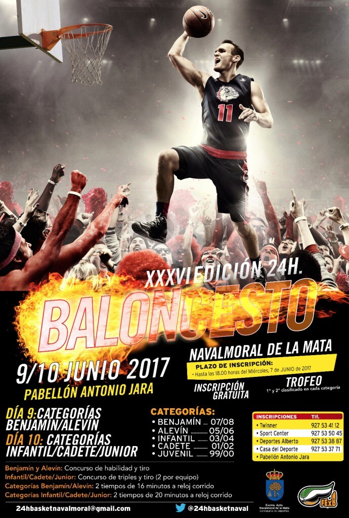 Las XXXVI 24 Horas de Baloncesto esperan a los más pequeños los días 9 y 10 de junio