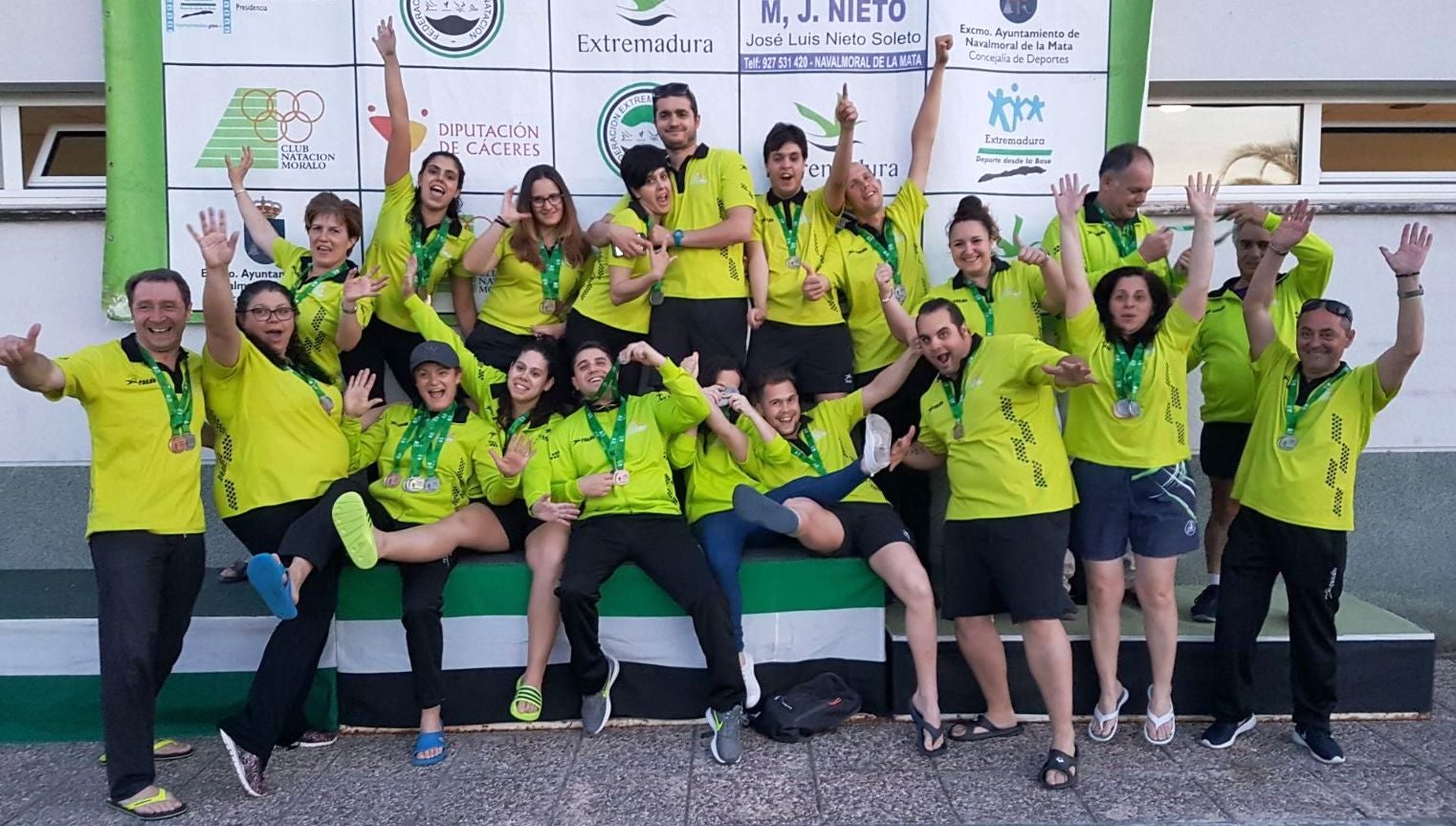 Simpática celebración de las medallas 