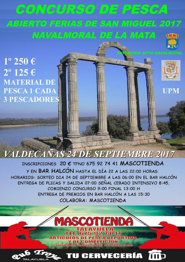 El pantano de Valdecañas acogerá el domingo el concurso de pesca Ferias de San Miguel