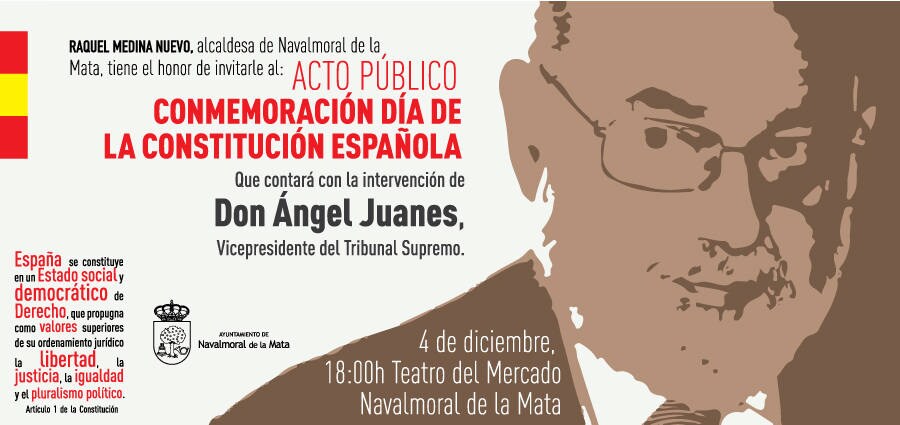 Conferencia de Ángel Juanes y acto institucional para conmemorar el Día de la Constitución