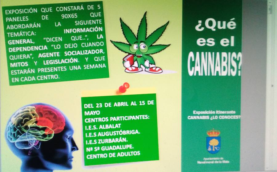 La concejalía de Sanidad vuelve a organizar la exposición itinerante sobre el cannabis