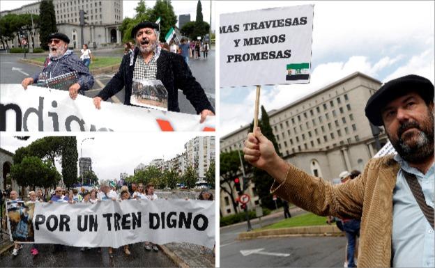 Cientos de extremeños exigen en Madrid un «tren digno» para la región