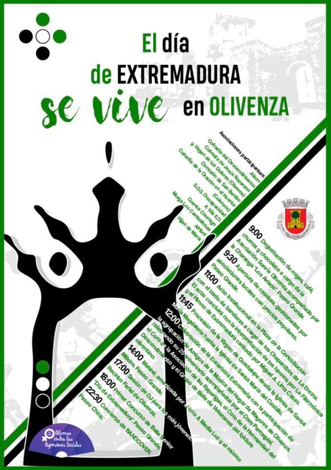 Cartel del Día de Extremadura en Olivenza de este año. 