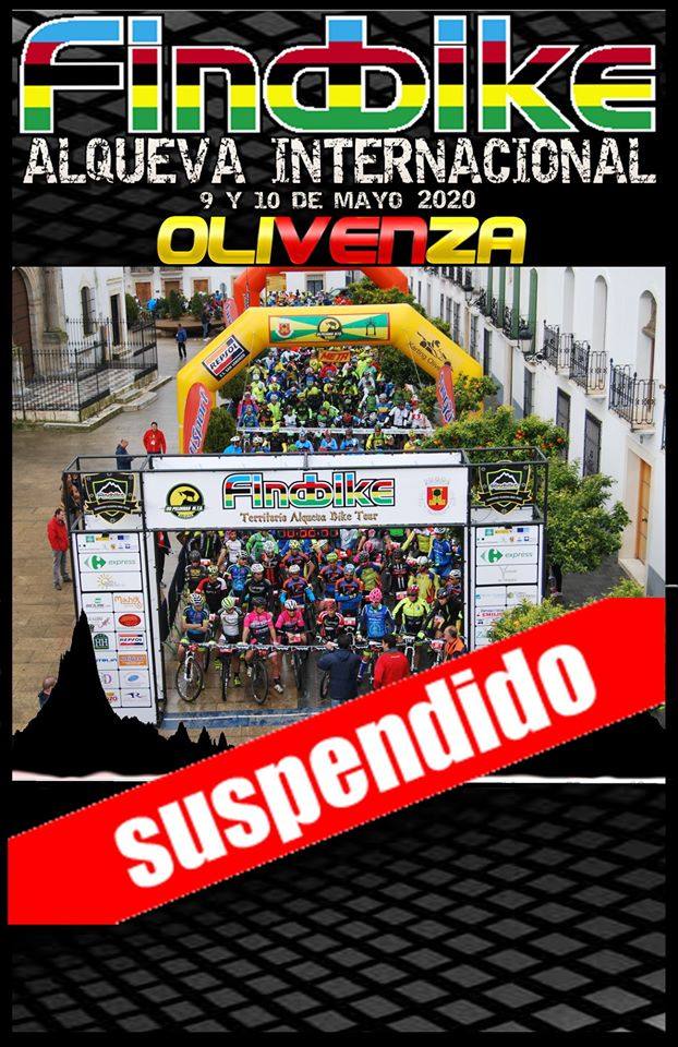 Cartel de suspensión del Findebike Alqueva Internacional 2020. 