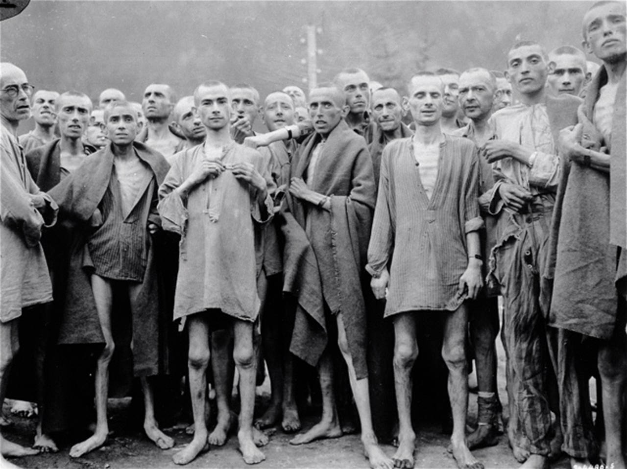 Imagen secundaria 1 - Arriba, niños y jóvenes, deportados en el campo de concentración. Abajo, a la izquierda, adultos en el campo de concentración de Mauthausen. A la derecha, deportados obligados a realizar trabajos forzosos en la cantera de Mauthausen. 