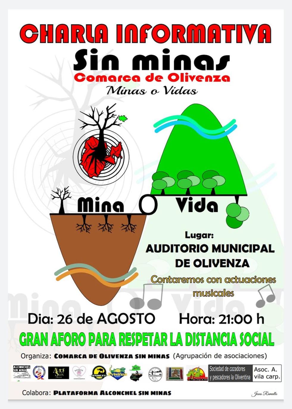 Cartel de la charla informativa de este miércoles, 26 de agosto. 