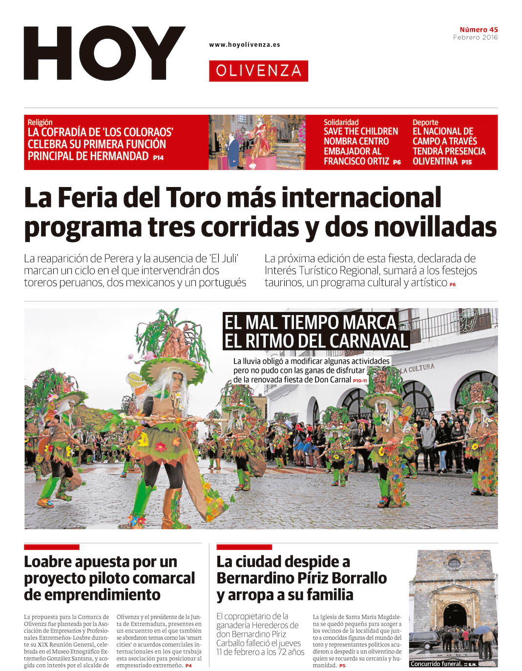 Fotos: Olivenza, portada a portada