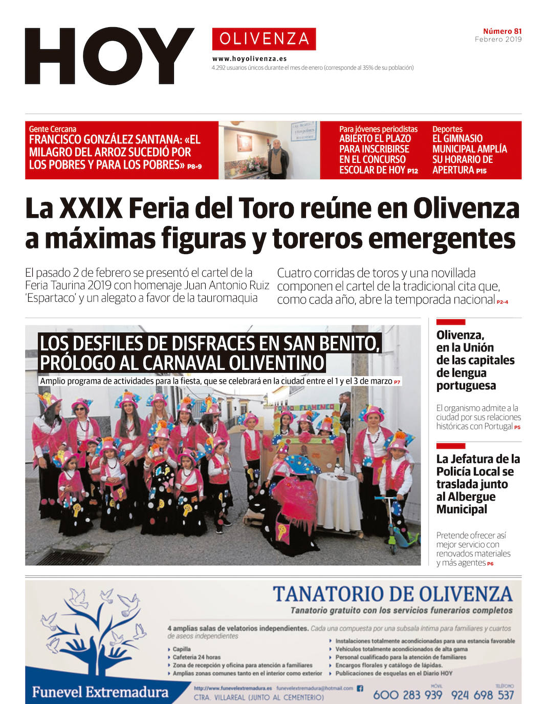 Fotos: Olivenza, portada a portada