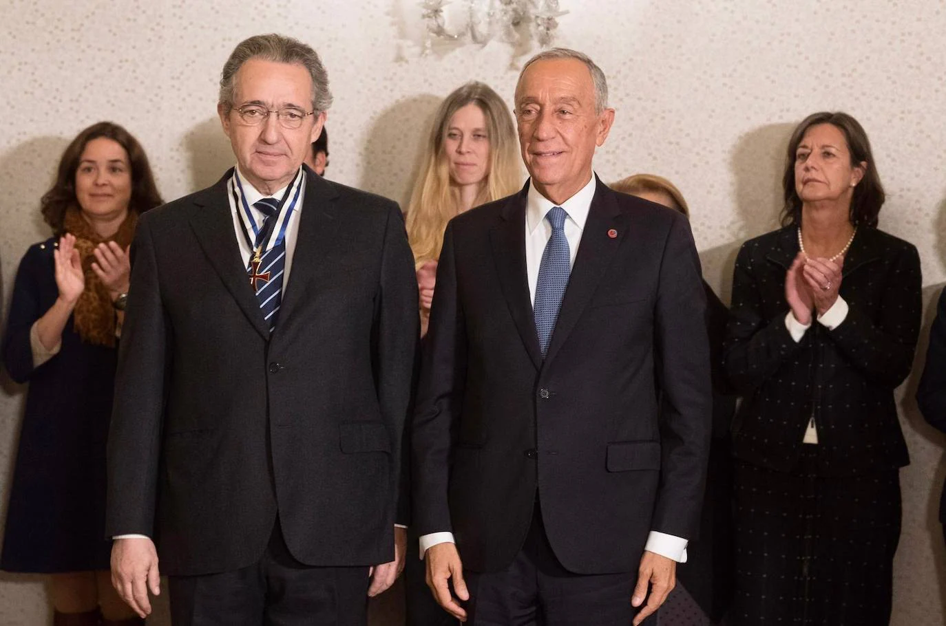Ribeiro e Castro, juntamente com Marcelo Nuno Duarte Rebelo de Sousa, Presidente da República de Portugal. 