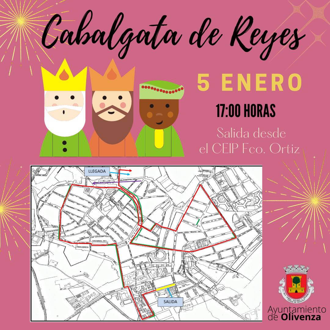 Itinerario de la cabalgata de este año. 