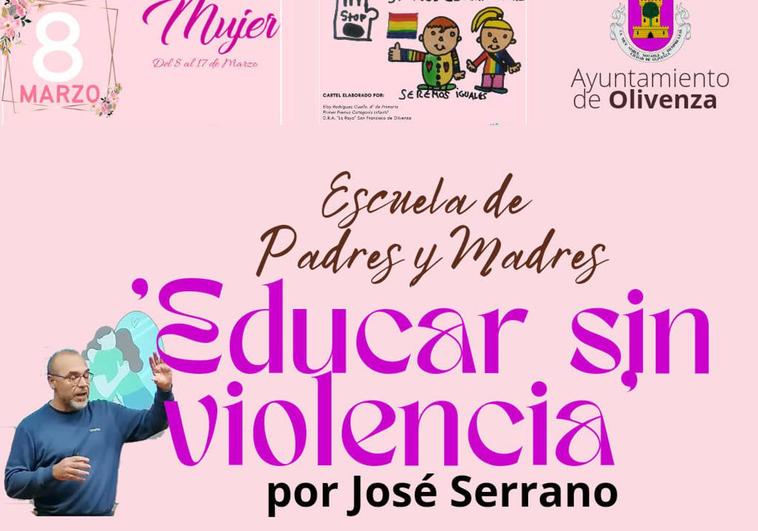 El profesor y psicólogo José Serrano impartirá la charla 'Educar sin violencia'