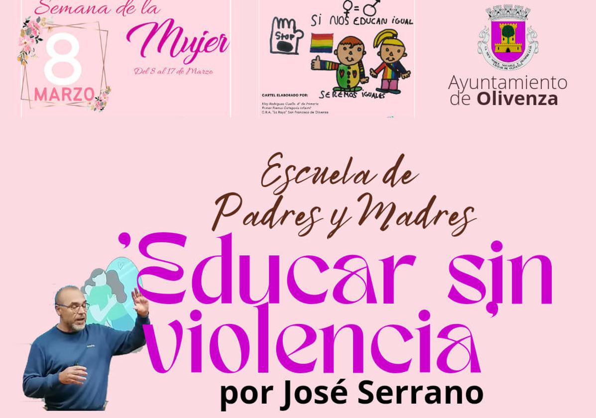 El profesor y psicólogo José Serrano impartirá la charla 'Educar sin violencia'