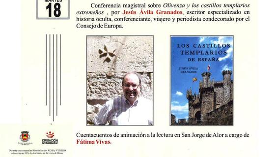 La conferencia del escritor Jesús Ávila sobre Olivenza y los castillos templarios siguiente actividad de la Semana del Libro