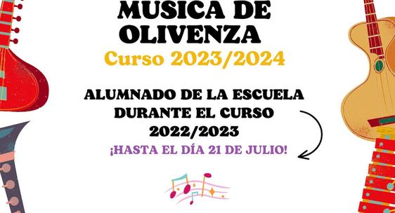 Abierto el plazo de inscripción para la Escuela Municipal de Música
