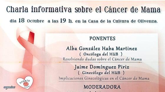Especialistas del Hospital Universitario ofrecerán una charla sobre el cáncer de mama