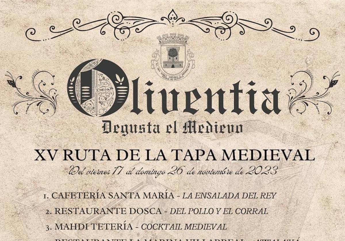 Diez establecimientos participan en la 'XV Ruta de la Tapa Medieval'