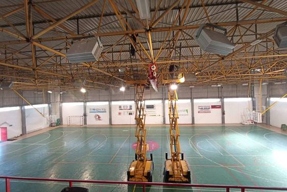 Comienzan las obras de la cubierta del Pabellón Municipal de Deporte