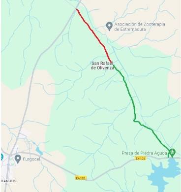 Los días 5 y 6 de marzo habrá un corte de tráfico en la Carretera Provincial de San Rafael de Olivenza