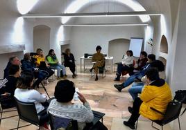 Algunas de las asistentes al taller.