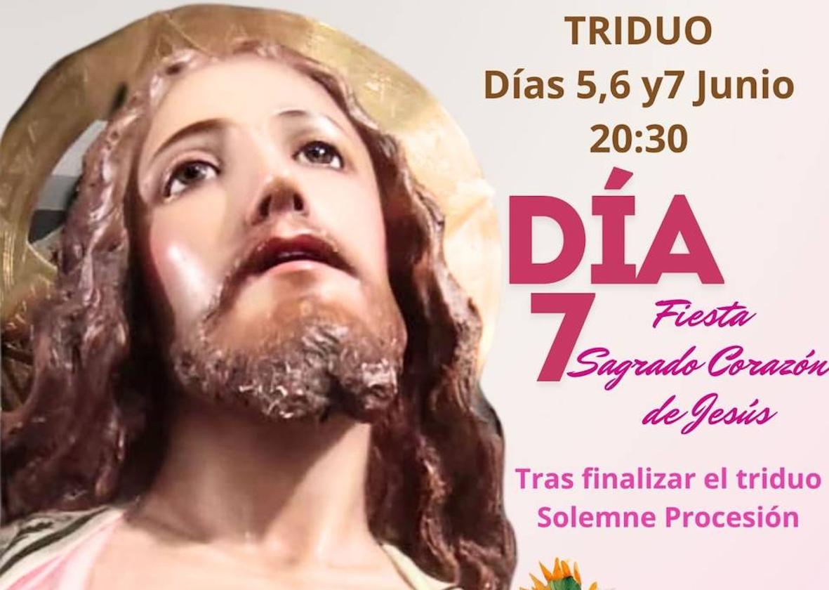La Asociación Parroquial del Sagrado Corazón organiza el Triduo y procesión en su honor