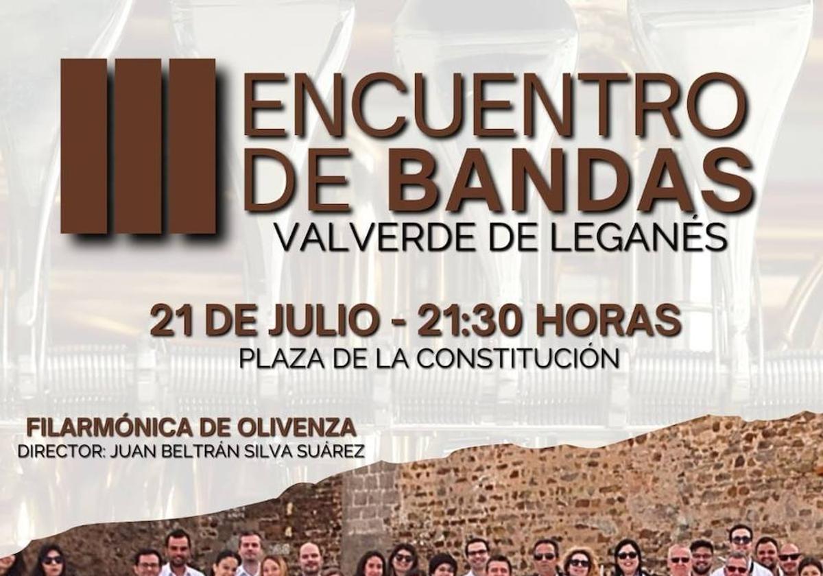 La Filarmónica de Olivenza participará en el III encuentro de Bandas de Valverde de Leganés