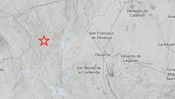 Detectado un pequeño temblor próximo a Olivenza