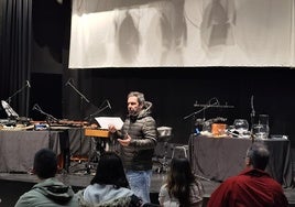 Nuno Aroso en la velada musical.