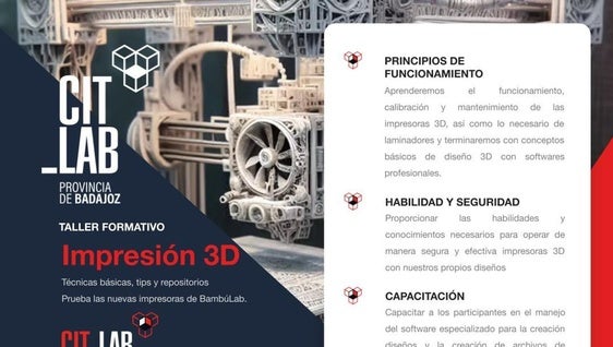 El Cit-Lab ofrece un nuevo taller de impresión en 3D