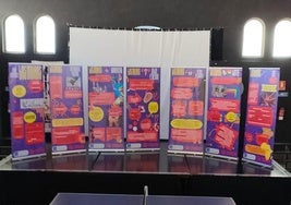 La exposición se compone de siete paneles.