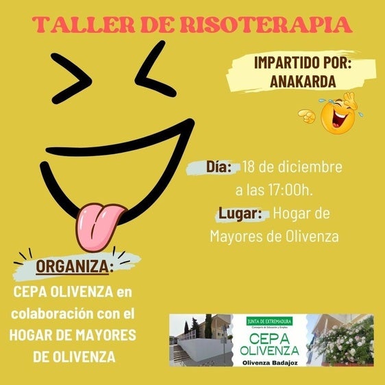 Los mayores disfrutarán de un taller de Risoterapia
