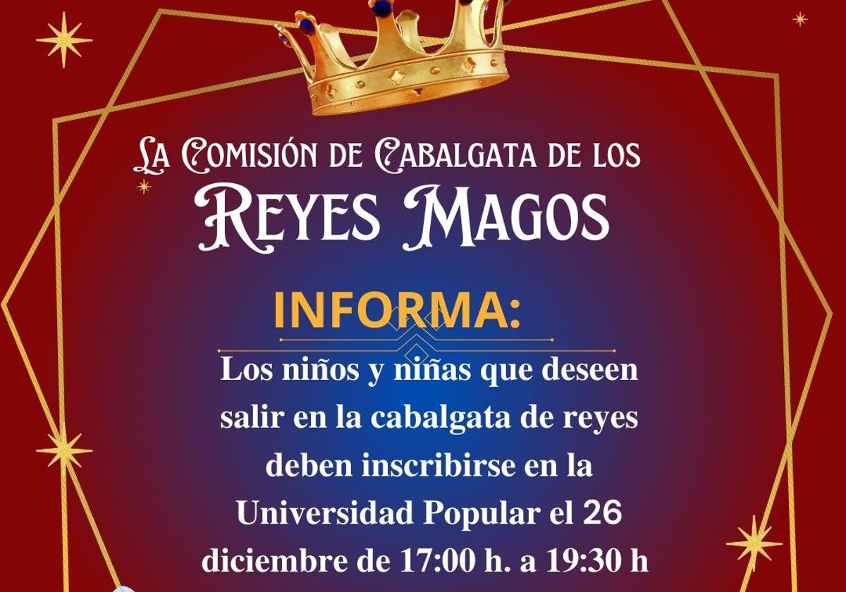 Los niños interesados en participar en le Cabalgata de Reyes deben inscribirse en la UPO