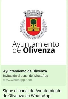 El Ayuntamiento habilita un canal de WhastApp para enviar información de interés