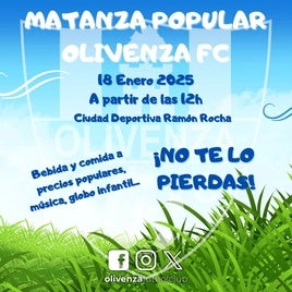 El Olivenza F. C. realizará un año más la Matanza Popular