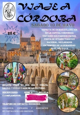 La Cofradía y los costaleros Los Obreros organizan un viaje cultural a Córdoba