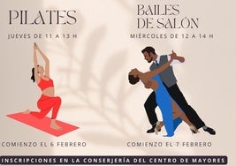El Centro de Mayores programa clases de Pilates y de Bailes de Salón