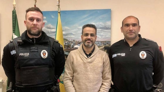 El agente José David Tapia, nuevo oficial de la Policía Local de Olivenza
