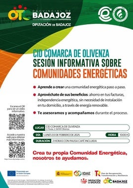 El CID de Olivenza acoge una jornada sobre Comunidades Energéticas