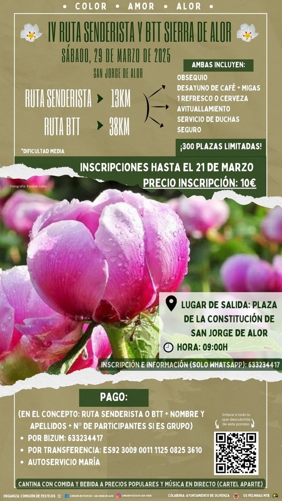 San Jorge celebra la IV Ruta Senderista y BTT Sierra de Alor