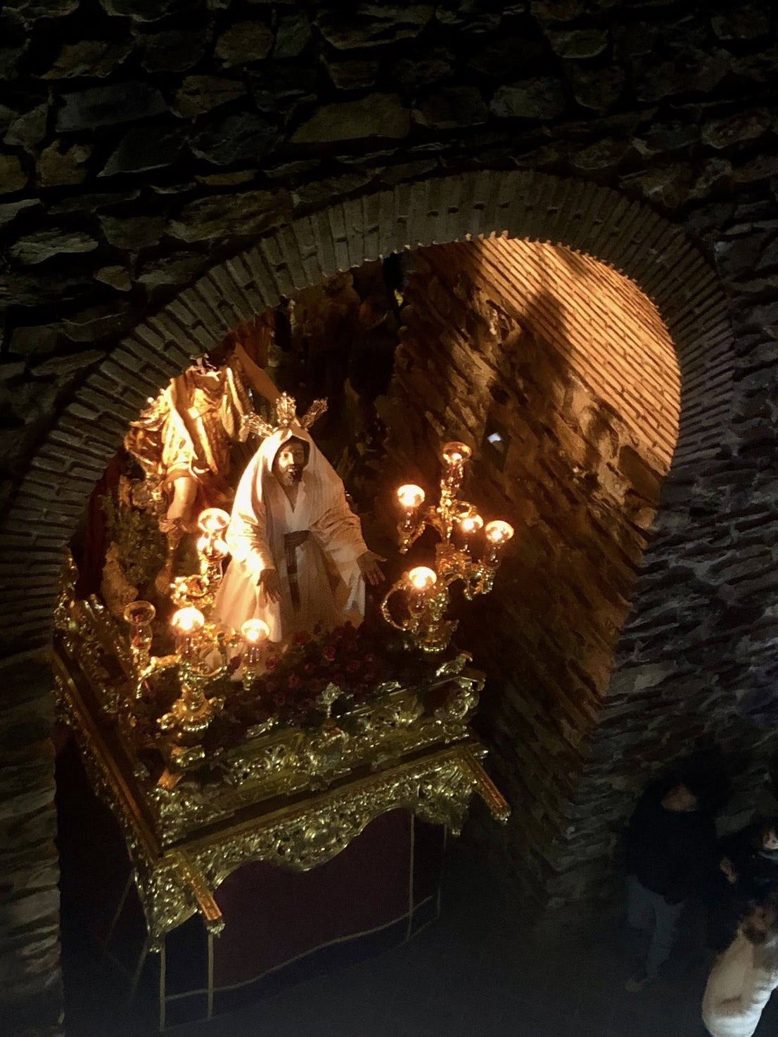 Jesús Orando en el Huerto estrenó nuevos faldones el martes Santo