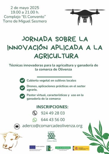 Aderco organiza la 'Jornada sobre innovación aplicada a la agricultura'