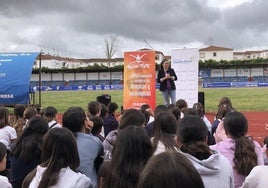 El alumnado ha podido conocer en persona a la deportista de élite.