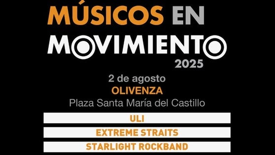 El X Festival Músicos en Movimiento traerá tres actuaciones a Olivenza