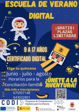 La Escuela de Verano Digital será para jóvenes de 9 a 17 años