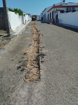 Inicio de las obras en la calle San Amaro.