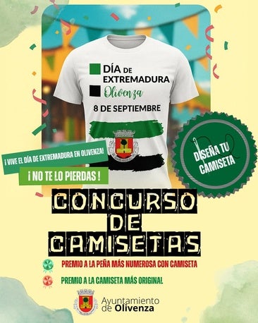 El Ayuntamiento lanza un concurso de camisetas para el Día de Extremadura